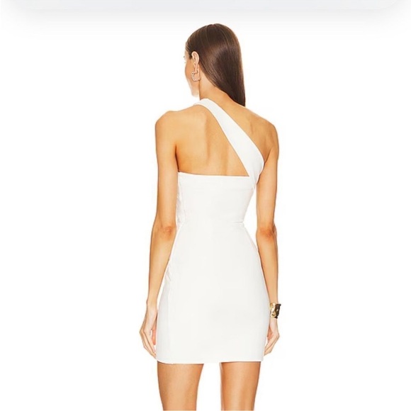 NWT Michael Costello x REVOLVE Felice Mini Dress Ivory white jersey knit -  M - Picture 4 of 10